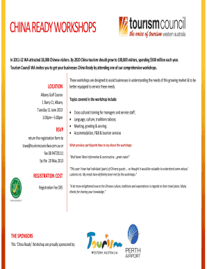 China Ready Workshop Registration Form