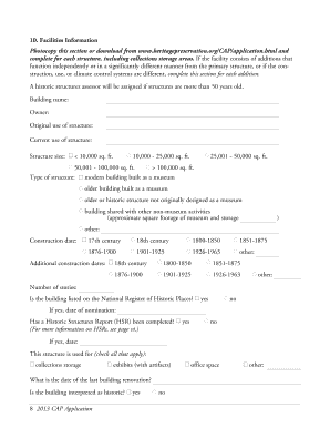 Facilities Information Form