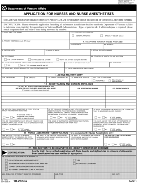Application for Nurses and Nurse Anesthetists