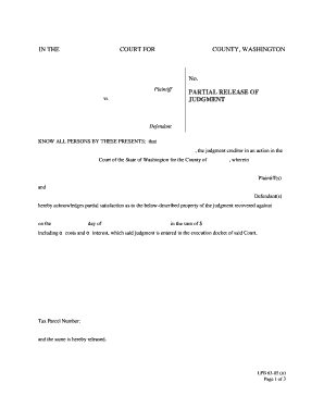 Partial Release of Judgment