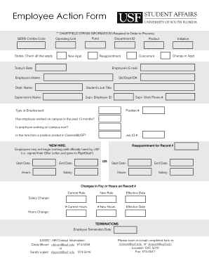 Employee Action Form