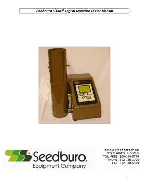 seedburo 1200 series moisture tester
