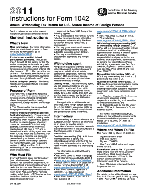 Instructions for Form 1042