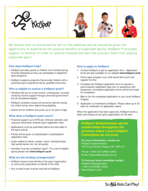 KidSport Grant Application Form
