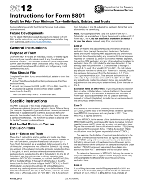 Instructions for Form 8801