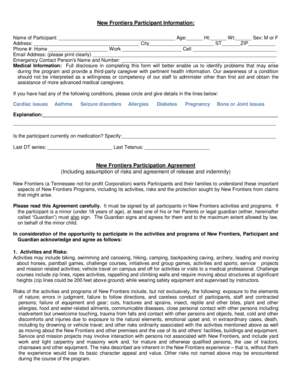 New Frontiers Participation Agreement