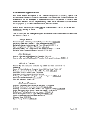 Colorado Real Estate Commission Approved Forms