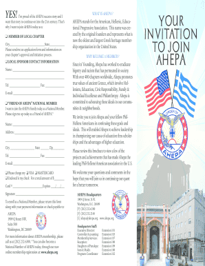 AHEPA Membership Application Form