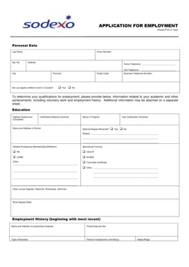 Employment Application Form