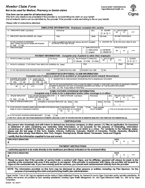 Cigna Behavioral Health Claim Form