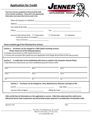 Application for Credit