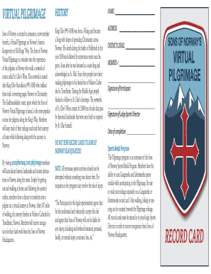 Sons of Norway Virtual Pilgrimage Form