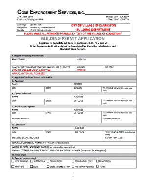 Building Permit Application