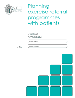VTCT Exercise Referral Program Certification