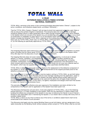5-Year Exterior Insulation Warranty
