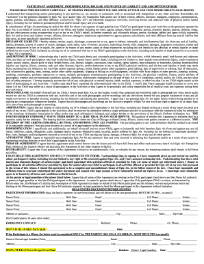 Epic Air Trampoline Park Liability Waiver