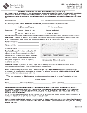 ACUERDO DE AUTORIZACIÓN DE PAGOS DIRECTOS