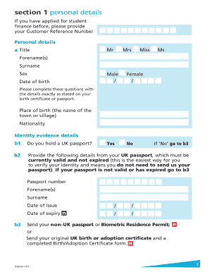 Disabled Students' Allowances Application Form