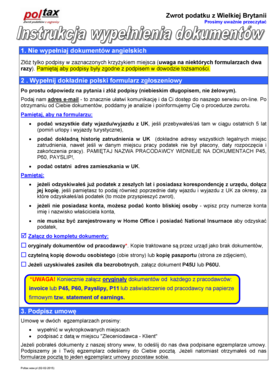UK Tax Refund Application Form