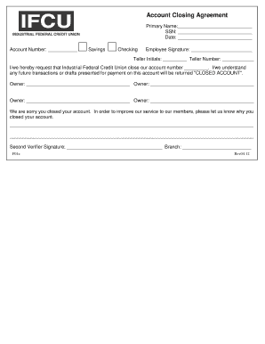 Account Closing Agreement