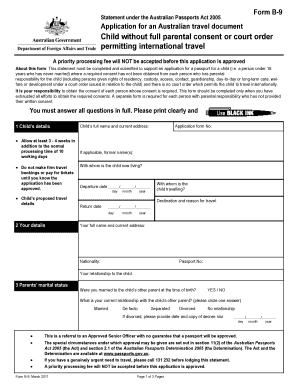 Australian Passport Application for Child Without Parental Consent