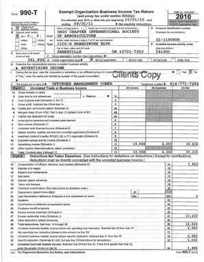 Exempt Organization Business Income Tax Return