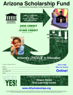 Arizona K-12 Private School Scholarship Donation Form