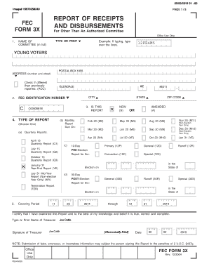 FEC Form 3X for Non-Authorized Committees