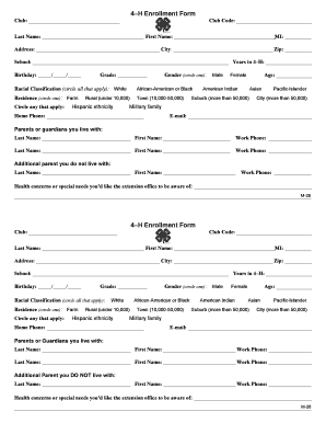 4-H Enrollment Form