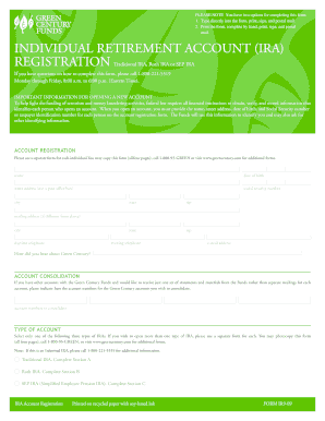 Green Century Funds IRA Account Registration