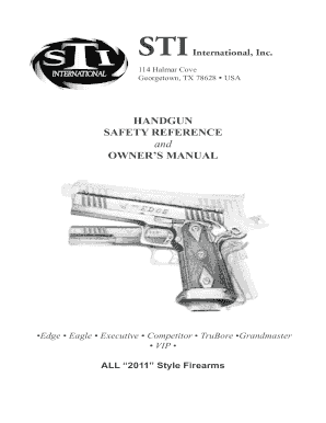 STI Handgun Safety Reference and Owner’s Manual