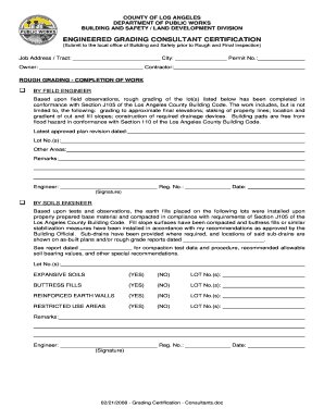 Engineered Grading Consultant Certification