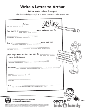 Arthur Letter Template