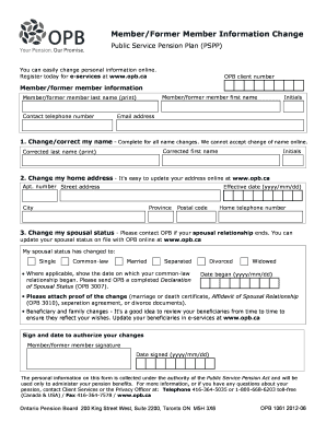 Member Information Change Form