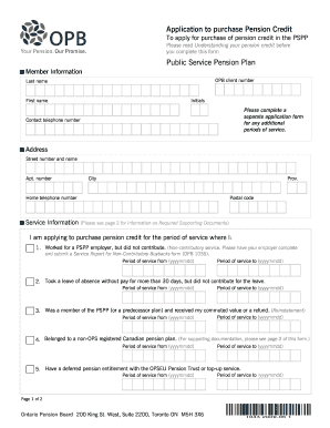 Application to Purchase Pension Credit
