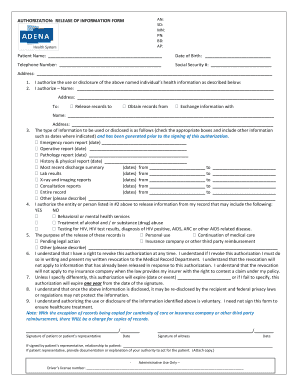 Authorization Release of Information Form