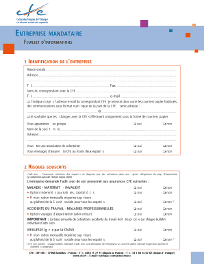 Feuillet d’informations