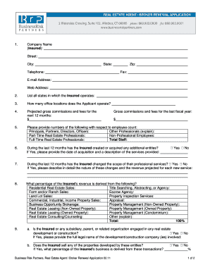 Real Estate Agent Broker Renewal Application