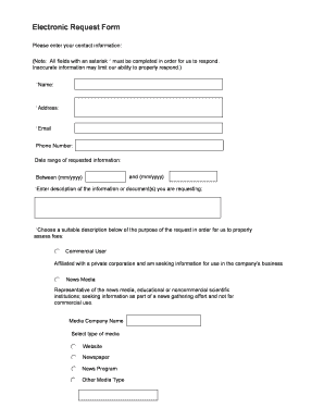Electronic Request Form