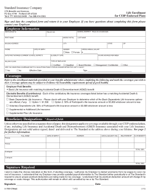 Employee Life Insurance Enrollment Form