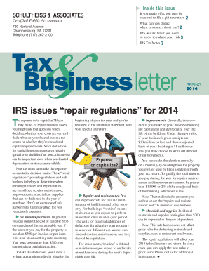 IRS Tax Notes Spring 2014