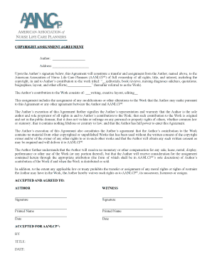 Copyright Assignment Agreement