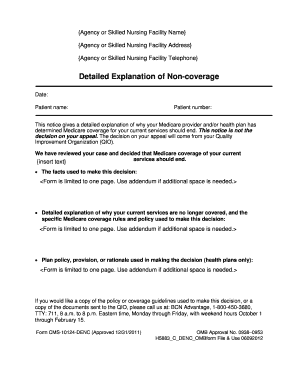 Medicare Non-Coverage Explanation
