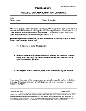 Medicare Non-Coverage Explanation Form