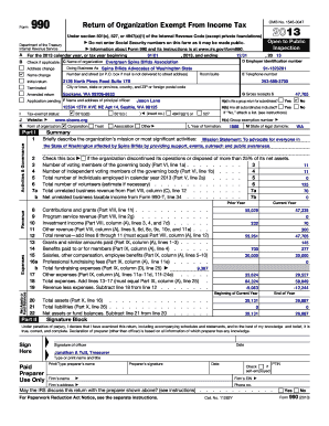 Form 990 Return of Organization Exempt From Income Tax