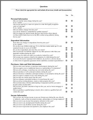 US Federal Tax Return Form 1040