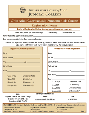 Ohio Adult Guardianship Fundamentals Course