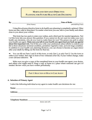 Maryland Advance Directive