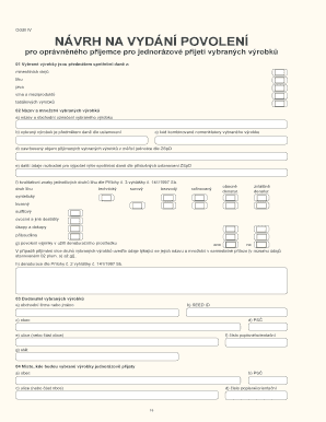 Czech Republic Excise Duty Permit Application