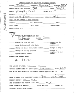 Ohio Oil and Gas Well Drilling Permit